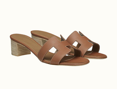 ［現貨/預購］Hermes Sandal Oasis  5公分 愛馬仕 金棕色 高跟拖鞋 涼鞋 皮革