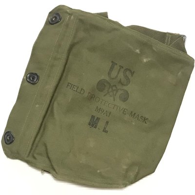 美軍公發 M9A1 防毒面具袋 帆布材質 綠色