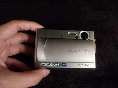 古玩軒~二手日本數位相機.Sony cyber-shot dsc-t1零件機(非OLYMPUS)LLL603
