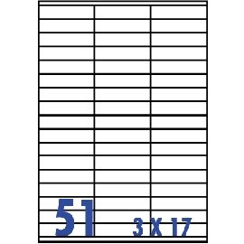 Unistar 裕德3合1電腦標籤紙 (38) US4459 51格 (20張/包)