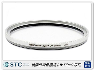 ☆閃新☆可分期,STC 雙面長效防潑水膜 鋁框 抗UV 保護鏡 銀框 40.5mm(40.5,公司貨)