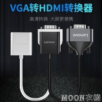 下殺 HDMI轉接頭 Lenovo/聯想 原裝VGA轉HDMI轉換器 帶音頻線筆記本臺式