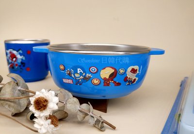 現貨 韓國製 LILFANT 漫威 MARVEL 復仇者聯盟 兒童碗 雙耳不銹鋼防燙碗 學習碗 不銹鋼碗 不鏽鋼
