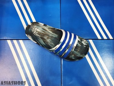 帝安諾 - ADIDAS DURAMO SLIDE 一體成形 防水  輕量 拖鞋 潑墨 藍色 AQ5256