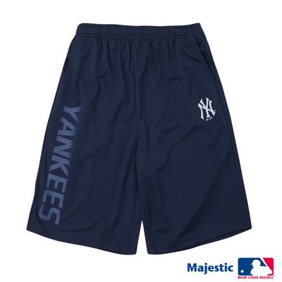 新莊新太陽 MLB 大聯盟 6930504-025 紐約 洋基 吸汗 透氣 針織 運動 短褲 深藍 特900