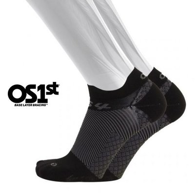 美國OS1st 健走襪 壓力支撐 踝襪 (黑) FS4 船型襪