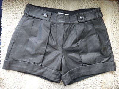 jacob00765100 ~ 正品 NARA CAMICIE 黑色 羊皮短褲 Size: 0