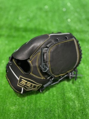 棒球世界ZETTA級硬式牛皮 棒壘球手套11.5吋 投手全封檔特價 不到63折 本壘版標黑色