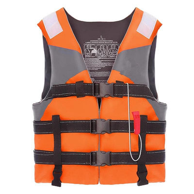 簡易五點式救生衣成人兒童浮力背心配跨帶口哨救生衣釣魚路亞防汛