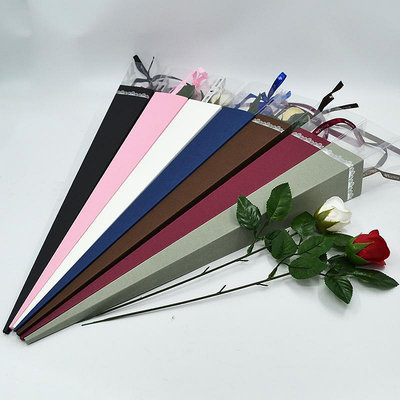 禮物包裝大號一支玫瑰花包裝盒單支花包裝紙1只玫瑰花包裝袋鮮花包裝材料p~滿200元發貨