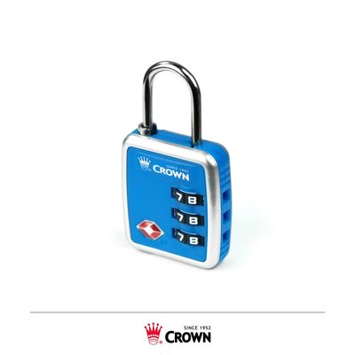 【CROWN皇冠】密碼鎖 行李箱配件(C-5131藍色)【威奇包仔通】
