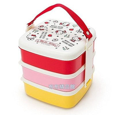 布布精品館，日本製Hello Kitty 凱蒂貓 多層 三層 大餐盒 便當盒 保鮮盒收納盒 點心盒
