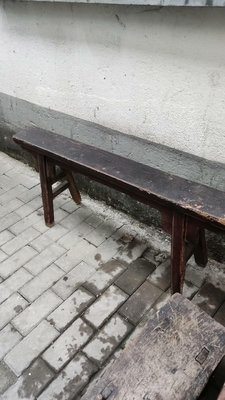 【二手】一張老式的長凳櫸木材質的年份好就是退年份久了有點腐蝕了 老貨 舊藏 古玩【微淵古董齋】-10674