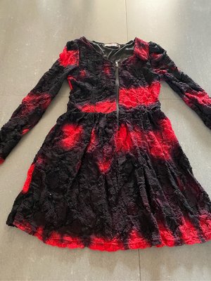 韓版黑紅蕾絲洋裝