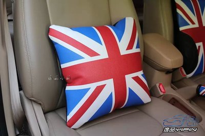 YP逸品小舖 車用 英國旗英倫風 抱枕 米字旗 腰靠墊 靠枕 枕頭 單入裝 mini cooper