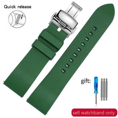 SEIKO 軟矽膠通用錶帶男士手錶錶帶精工歐米茄橡膠防水錶帶 20 毫米 22 毫米快速釋放錶帶
