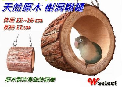 ~Wselect 滿699免運~中小型鸚鵡玩具 原木樹洞鞦韆 倉鼠 蜜袋鼯