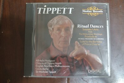 CD ~ Tippett / Ritual Dances ~1990 Nimbus  NI 5217 無ifpi