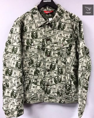 [FDOF] Supreme 100 Dollar Bill Trucker Jacket 滿版美金 鈔票 外套