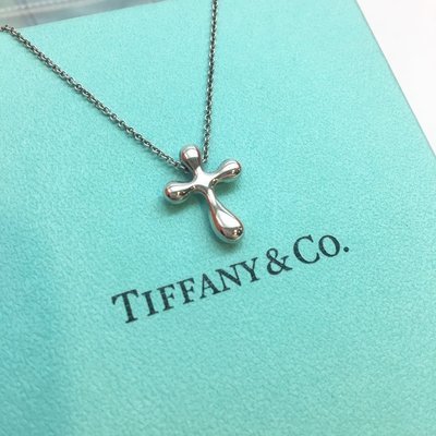 ＊金選名店＊Tiffany&co 十字架銀飾項鍊 925