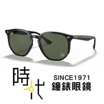 【台南 時代眼鏡 RayBan】雷朋 亞洲版墨鏡 RB4306F 601/71 54mm 六邊形太陽眼鏡 膠框墨鏡 黑框