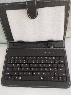 7寸有線皮套鍵盤多色可選平板電腦保護殼套支架皮套micro口