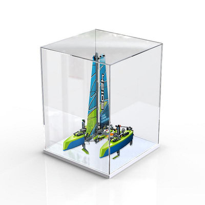亞克力防塵盒適用樂高42105漂浮雙體船機械組展示模型玩具透明