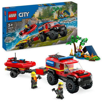 LEGO 60412 四輪驅動消防車和救援艇 CITY城市系列 樂高公司貨 永和小人國玩具店 104A