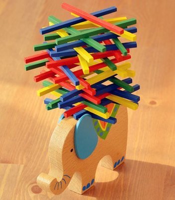 【♥豪美親子館♥】益智玩具-平衡/簡單運算/顏色認知- 木製玩具 兒童玩具 親子益智遊戲大象駱駝彩棒平衡木 疊疊樂