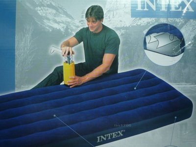 INTEX68950 原廠單人略小充氣床76*191*22cm送修補貼 束口收納袋面床墊空氣床墊 露營氣墊床飯店居家加床