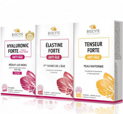 保證正品 法國🇫🇷 Biocyte水光玻尿酸30+彈力蛋白40+緊緻膠原蛋白40 （三合一 套裝保養組 ）👍一個月輕鬆保養 貴婦必備 歐洲熱銷人氣品牌