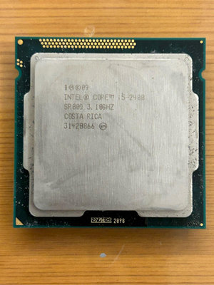【晶晶雜貨店】二手良品 Intel Core I5 2400 3.1GHZ 1155 SR00Q 正式版 CPU 處理器