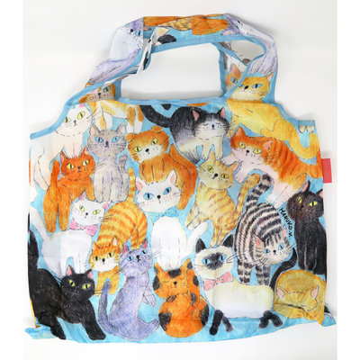 環保袋購物袋--日本Prairie Dog設計摺疊環保袋購物袋--貓咪--秘密花園