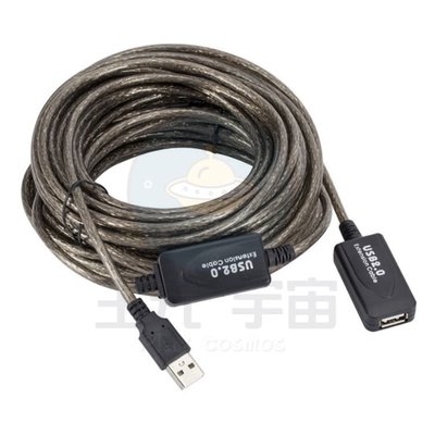 USB2.0延長線 15米 帶訊號放大器 15M 訊號延長器 A公對A母 傳輸線 公對母 USB線 高品質信號放大