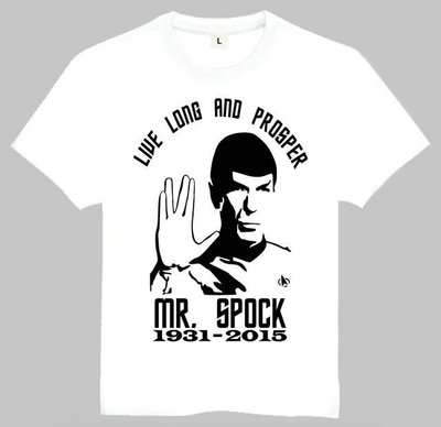 【熱賣精選】 Star trek Tshirt 星際旅行 T恤 歐美潮流T恤 Mr Spock圓領短袖