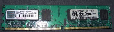 創見1GB DDR2-667雙面顆粒記憶體JM667QLJ-1G終身保固LM桌上型transcend終保CL5 RAM