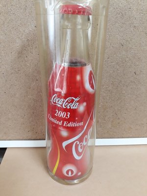 14可口可樂 2003火紅復古曲線瓶 / 收藏瓶 /玻璃瓶