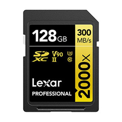 雷克沙 Lexar Professional 2000x 128G SDXC UHS-II 記憶卡(GOLD 系列)【風和資訊】