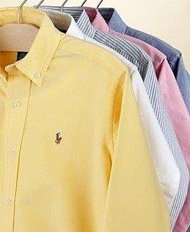 全新Ralph Lauren Polo OXFORD長袖襯衫(淺藍色、鵝黃、粉紅色、條紋、牛仔)~~5歲、6歲、7歲