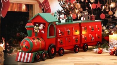 【王哥】新品christmas聖誕3節火車日歷盒 Advent Calendar 傳統裝飾禮品擺件
