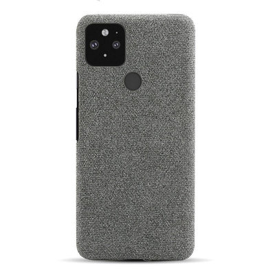 谷歌Pixel5手機殼布面pixel4a保護套4G/5G手機套半包織物硬殼