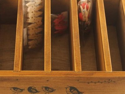 香河竹藝行****木製zakka六格收納盒信件收據分類盒6隔明片雜物收納盒