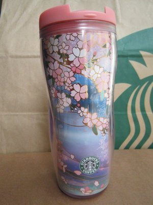 含運費488元~STARBUCKS星巴克咖啡2011年櫻花隨行杯-“中國版”粉紅櫻花飛舞-12oz.~品味出售