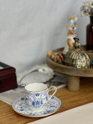 （清倉）日本Narumi鳴海米蘭系列濃縮咖啡杯，杯子口徑約6