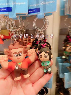 香港迪士尼 HK 無敵破壞王 雷夫 雲妮露 Q版公仔鑰匙圈 掛飾 吊飾 如意貓