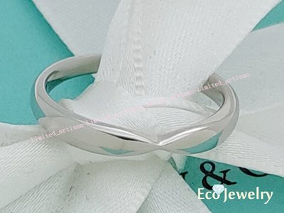 《Eco-jewelry》【Tiffany&amp;Co】 經典新款 HARMONY 系列鉑金扭結造型戒指~專櫃真品 未使用