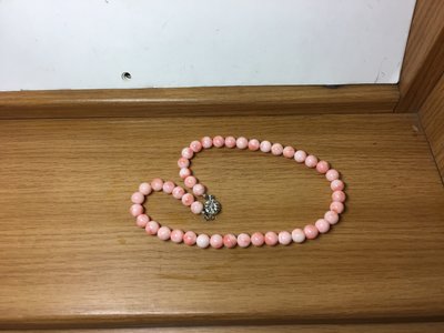 天然【粉紅珊瑚項鍊8.5-9mm】實用品、收藏品