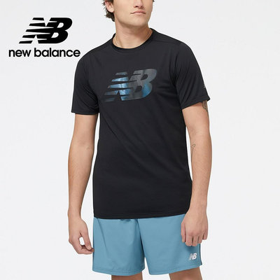 【New Balance】 NB Dry吸濕排汗透氣網眼短袖上衣_男性_黑色_MT21197SGD