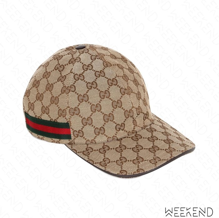 【WEEKEND】 GUCCI GG 經典 花紋 休閒帽 棒球帽 紅綠條紋 帽子 米色 200035 | Yahoo奇摩拍賣