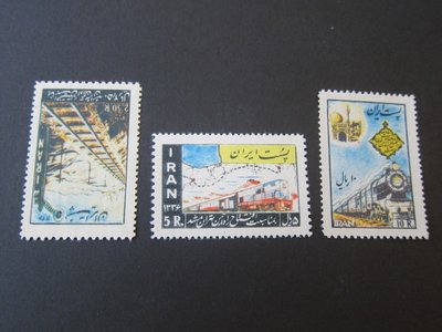 【雲品二】伊朗Iran 1957 Sc 1574-6 (small toning) set MNH 庫號#B509 58452
